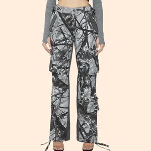 Maniere De Voir Black and Gray Flare Jeans